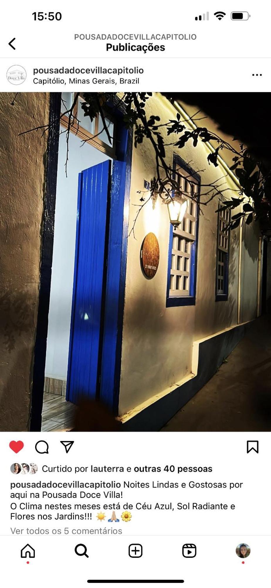 Pousada Doce Villa Capitólio Esterno foto
